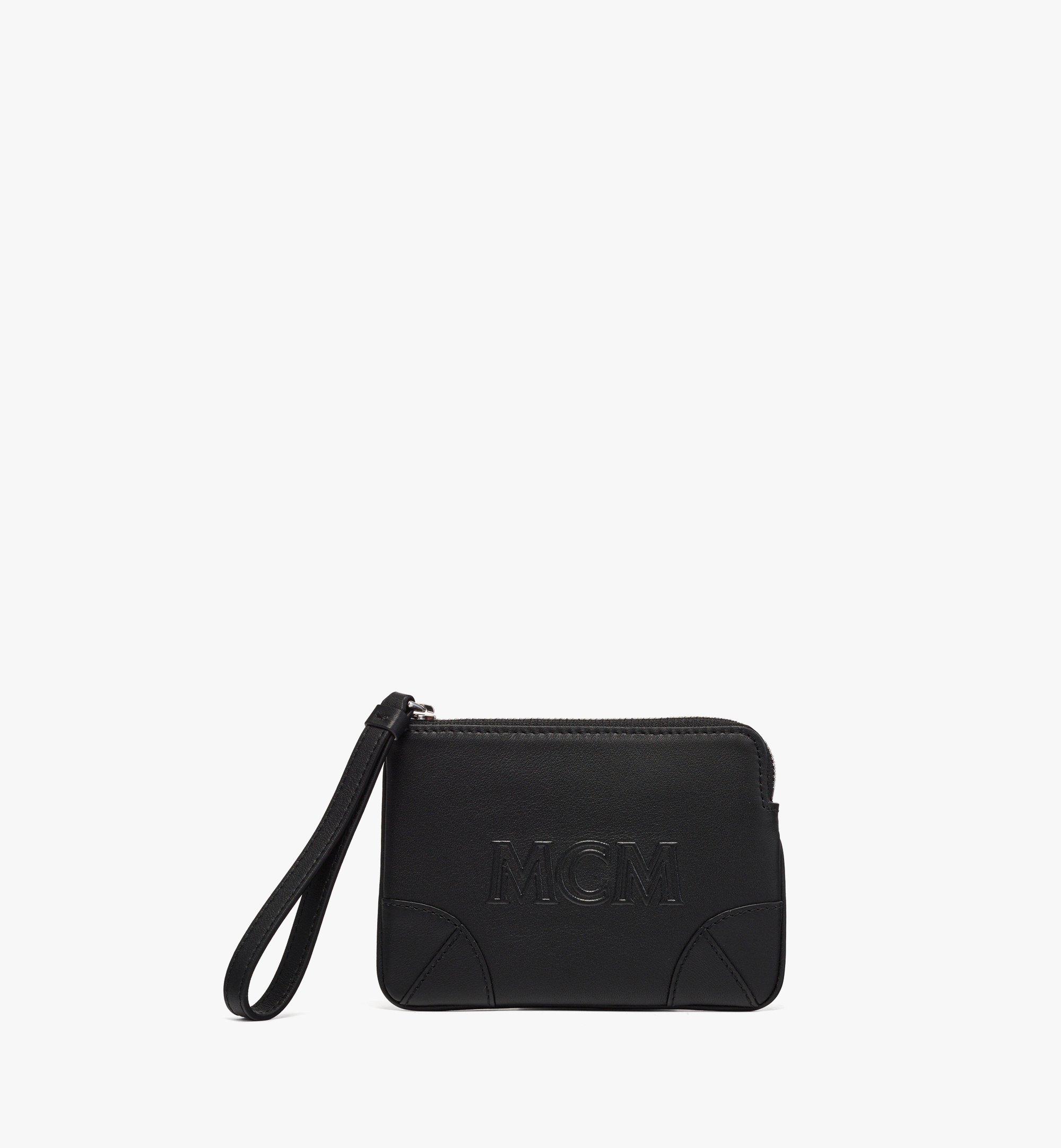 Aren Wristlet Zip Pouch in Spanish Calf Leather 1